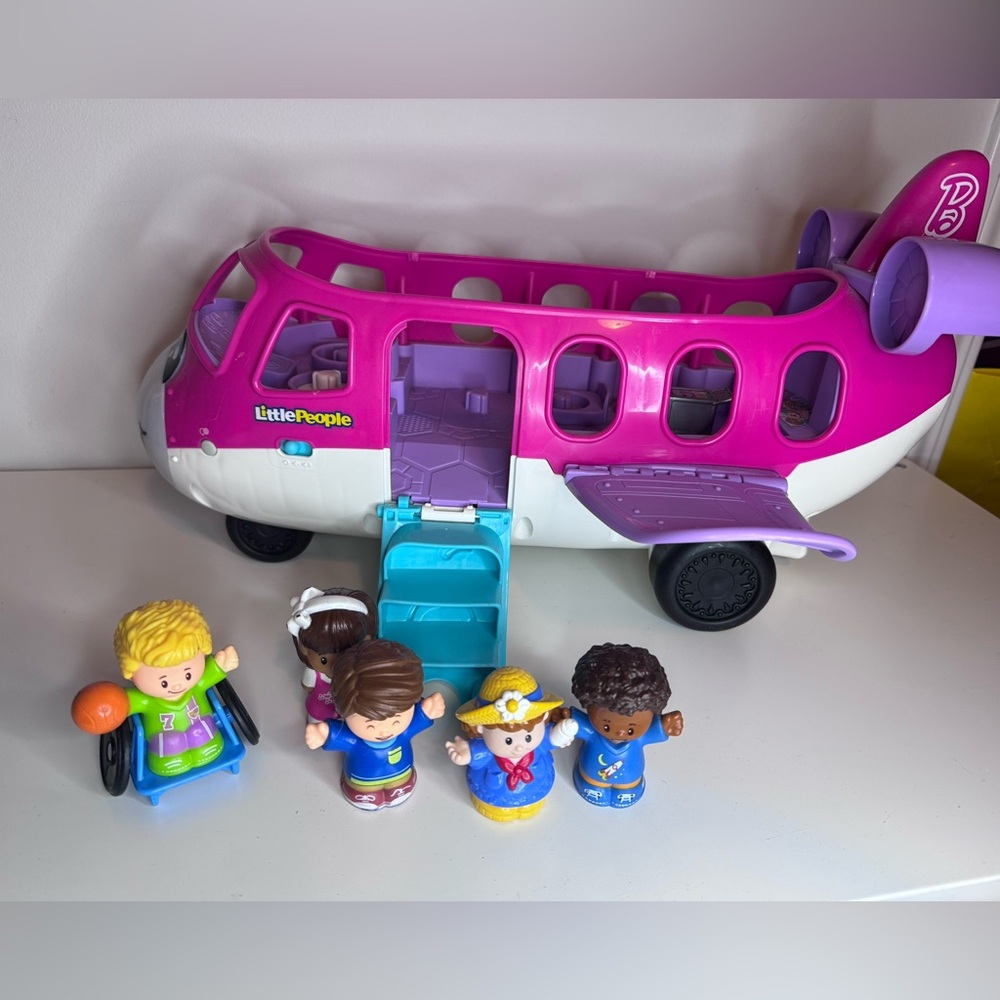 Fisher-Price Little People Barbie Toy Airplane for Toddlers